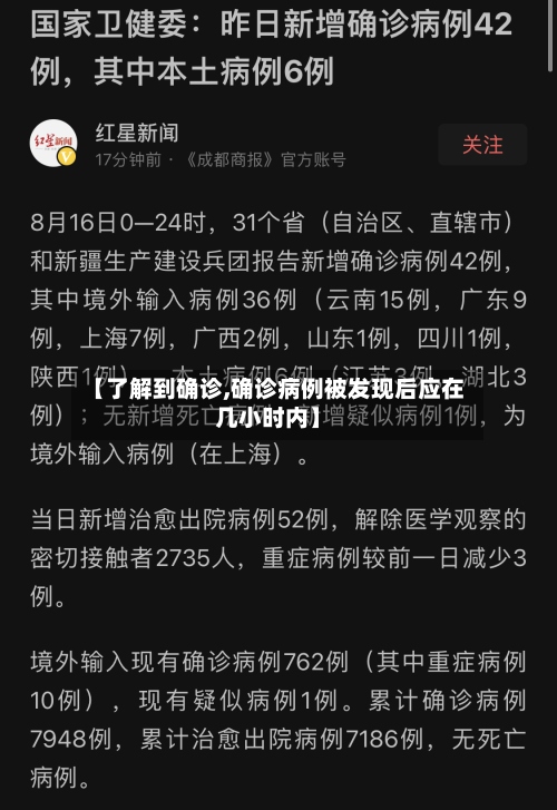 【了解到确诊,确诊病例被发现后应在几小时内】-第2张图片