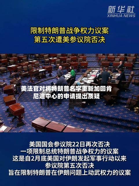 美法官对将特朗普名字重新加回肯尼迪中心的申请提出质疑-第2张图片
