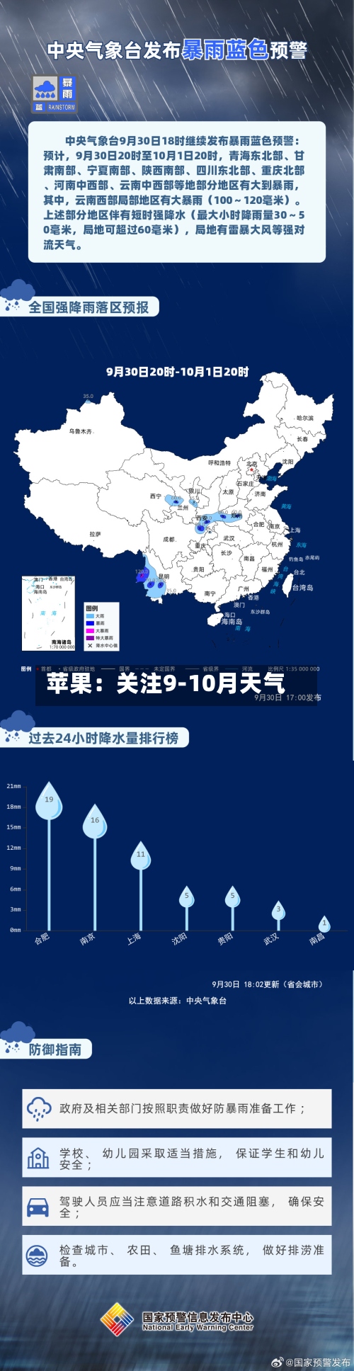 苹果：关注9-10月天气-第2张图片