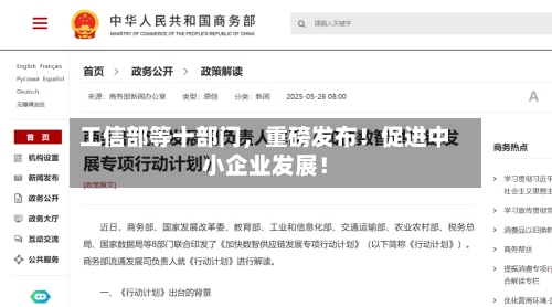工信部等十部门，重磅发布！促进中小企业发展！-第2张图片