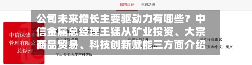 公司未来增长主要驱动力有哪些？中信金属总经理王猛从矿业投资、大宗商品贸易	、科技创新赋能三方面介绍-第2张图片
