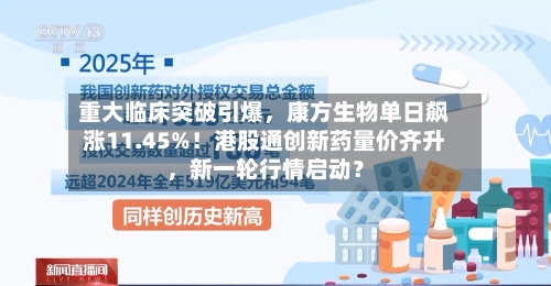重大临床突破引爆，康方生物单日飙涨11.45%！港股通创新药量价齐升	，新一轮行情启动？-第3张图片