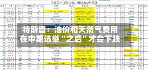 特朗普：油价和天然气费用在中期选举“之后”才会下跌-第1张图片