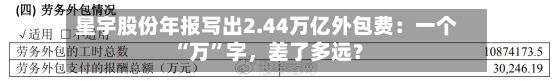 星宇股份年报写出2.44万亿外包费：一个“万”字，差了多远？-第2张图片