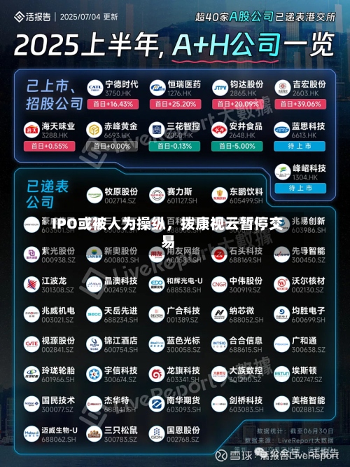 IPO或被人为操纵，拨康视云暂停交易-第2张图片