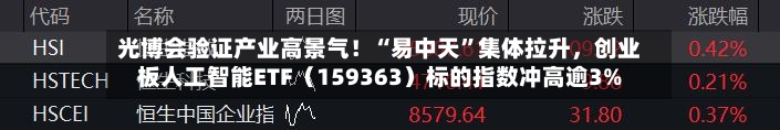 光博会验证产业高景气！“易中天”集体拉升	，创业板人工智能ETF（159363）标的指数冲高逾3%-第2张图片