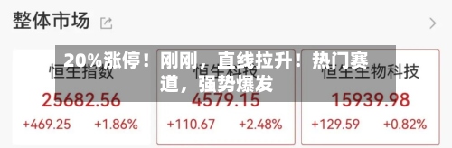 20%涨停！刚刚，直线拉升！热门赛道	，强势爆发-第2张图片