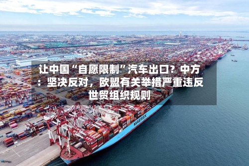 让中国“自愿限制”汽车出口？中方：坚决反对，欧盟有关举措严重违反世贸组织规则-第2张图片