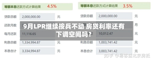 9月LPR继续按兵不动 房贷利率还有下调空间吗？-第2张图片