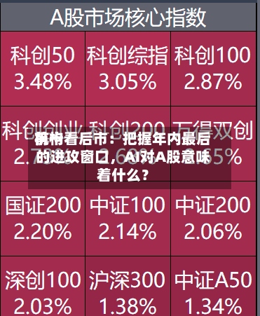前十机构看后市：把握年内最后的进攻窗口，AI对A股意味着什么？