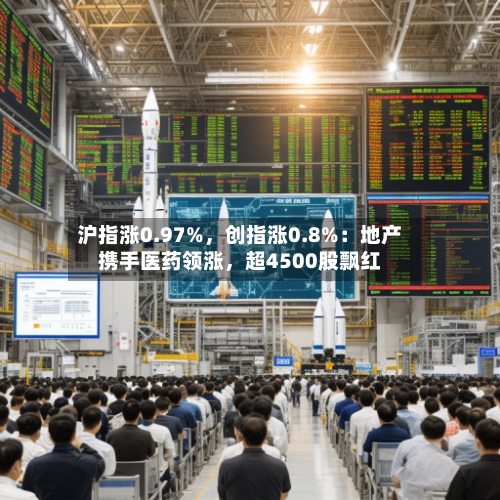 沪指涨0.97%，创指涨0.8%：地产携手医药领涨，超4500股飘红