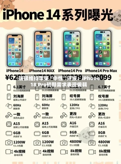瑞银维持苹果“中性”评级：iPhone 18 Pro初期需求表现偏弱