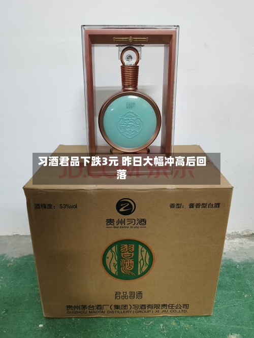 习酒君品下跌3元 昨日大幅冲高后回落