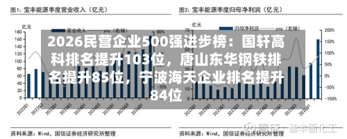 2026民营企业500强进步榜：国轩高科排名提升103位，唐山东华钢铁排名提升85位，宁波海天企业排名提升84位-第2张图片