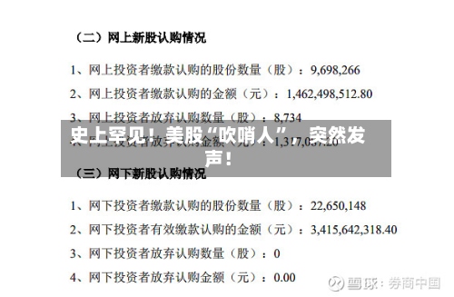 史上罕见！美股“吹哨人	”，突然发声！-第2张图片