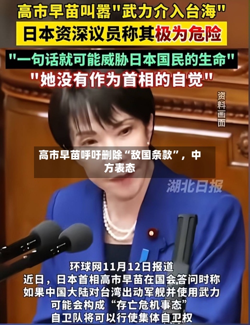 高市早苗呼吁删除“敌国条款”，中方表态-第1张图片