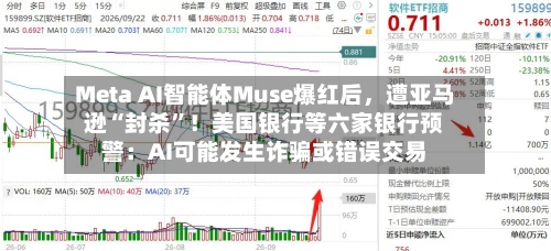 Meta AI智能体Muse爆红后，遭亚马逊“封杀”！美国银行等六家银行预警：AI可能发生诈骗或错误交易
