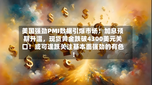 美国强劲PMI数据引爆市场！加息预期升温，现货黄金跌破4300美元关口！或可逢跌关注基本面强劲的有色！-第3张图片