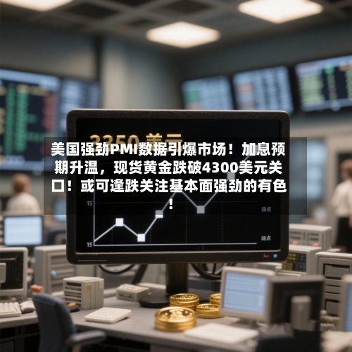美国强劲PMI数据引爆市场！加息预期升温，现货黄金跌破4300美元关口！或可逢跌关注基本面强劲的有色！