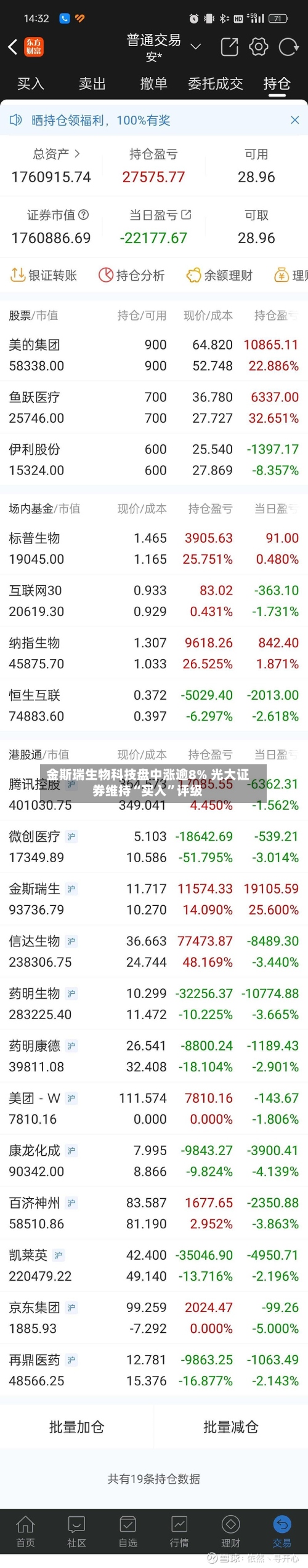 金斯瑞生物科技盘中涨逾8% 光大证券维持“买入”评级-第2张图片