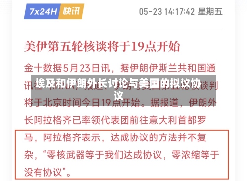 埃及和伊朗外长讨论与美国的拟议协议